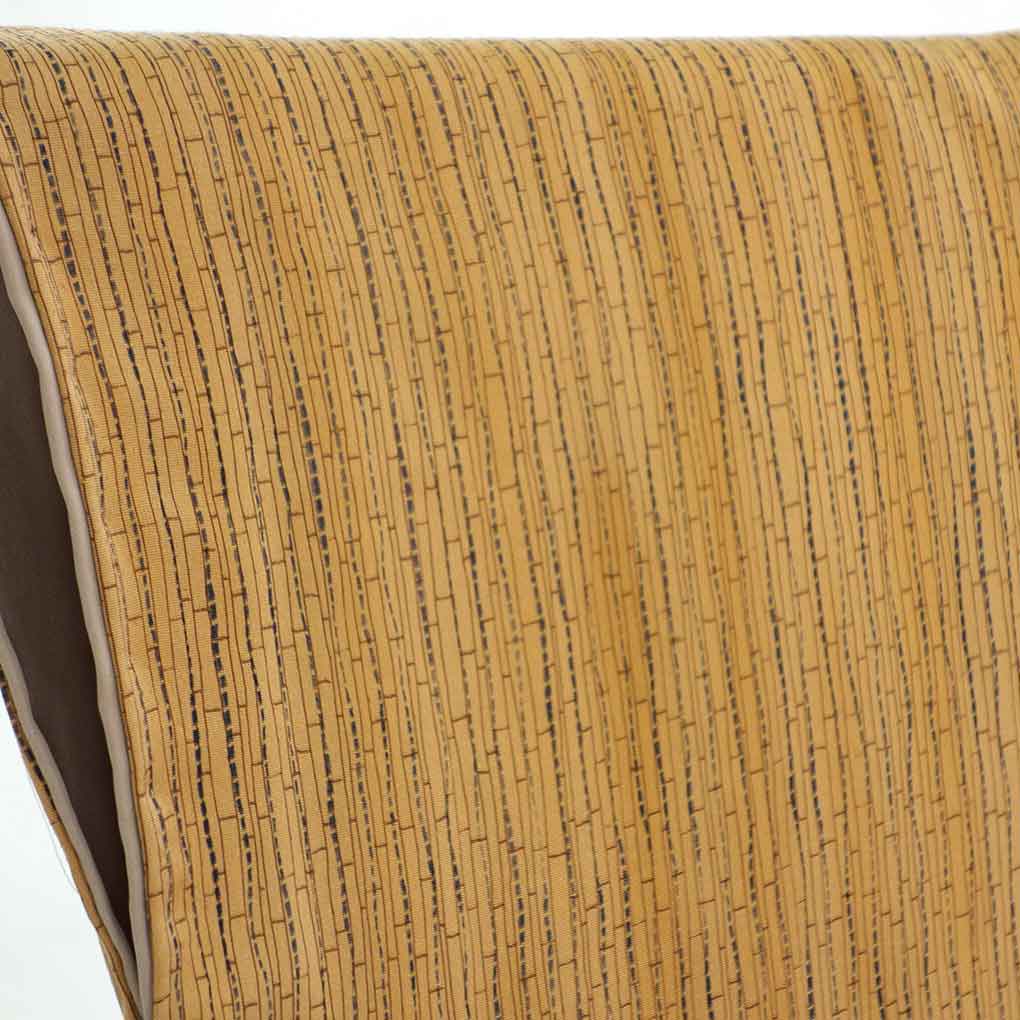 小紋 リサイクル着物 身丈154cm 裄62cm 前幅25cm 後幅28cm 袖丈45cm 袖幅32.5cm レディース 袷 縞 裄Sサイズ 秋冬春用 正絹（シルク）ブラウン 未使用品 リメイク リユース【ランクS】