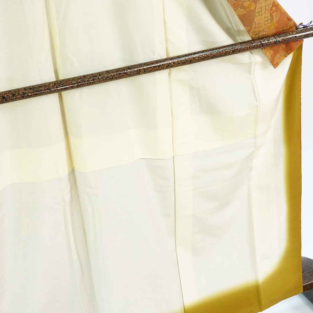 訪問着 リサイクル着物 身丈163cm 裄64cm 前幅24.5cm 後幅30cm 袖丈49cm 袖幅32cm レディース 袷 花柄 裄Mサイズ 秋冬春用 正絹（シルク）ブラウン 美品 リメイク リユース【ランクA】