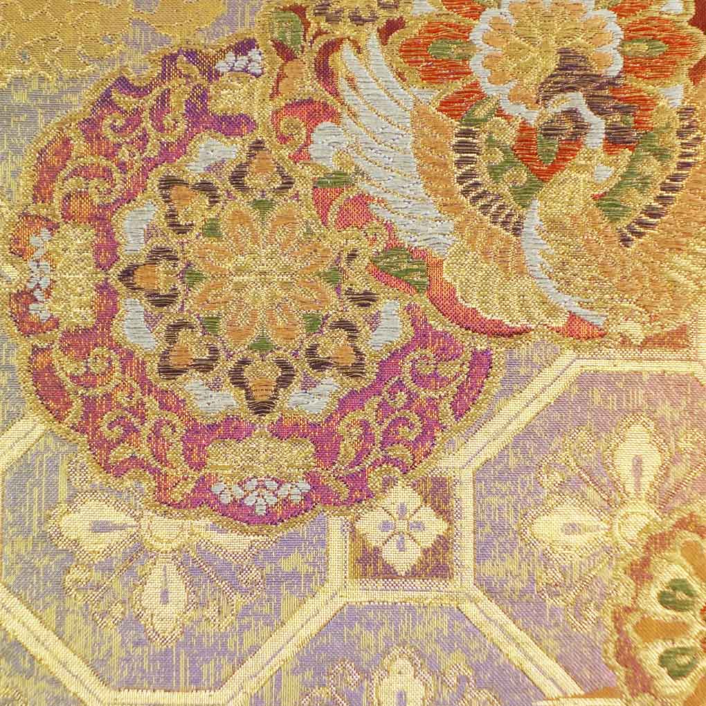 袋帯 リサイクル帯 幅30cm 長さ435cm レディース 蜀江 秋冬春用 正絹