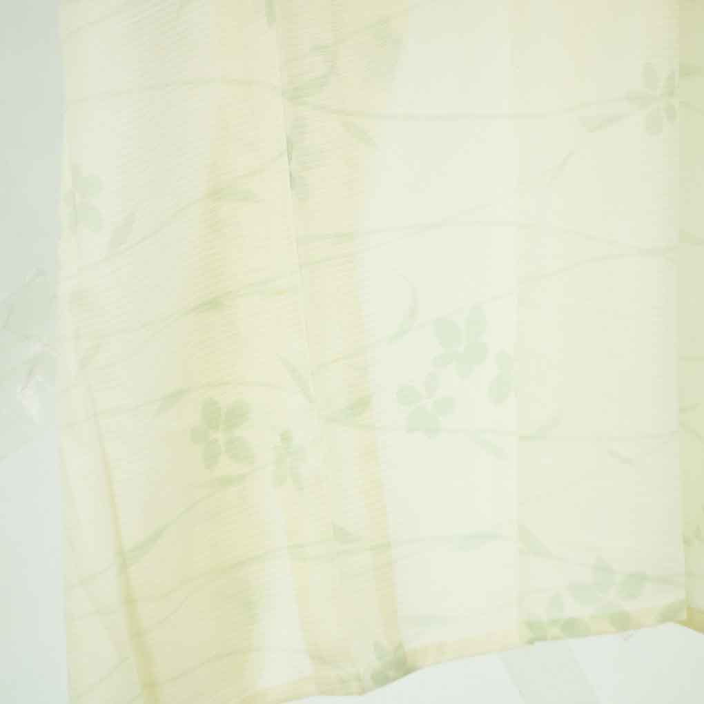長襦袢 リサイクル着物 襦袢丈120cm 裄61cm 袖丈46cm 袖幅31cm レディース 花柄 裄Sサイズ 夏用 正絹（シルク）ホワイト やや難 リメイク リユース【ランクB】