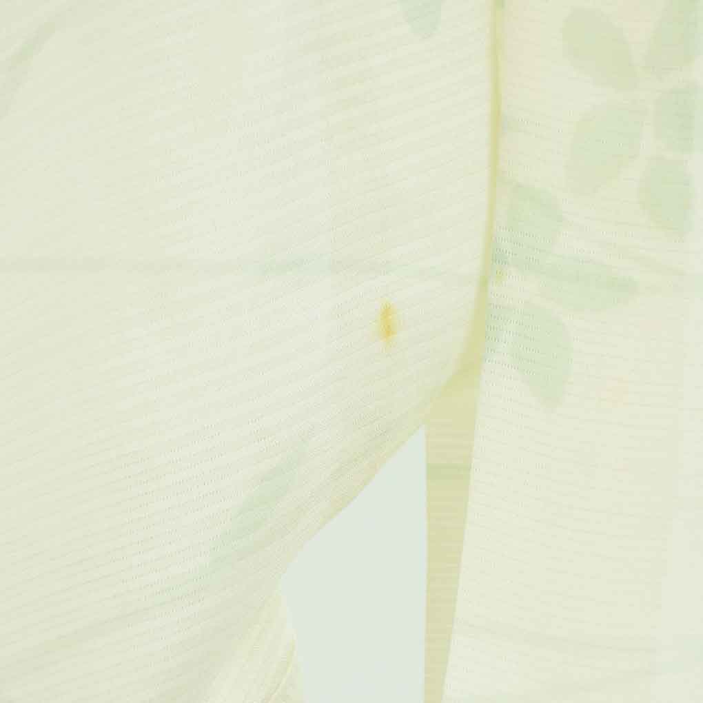 長襦袢 リサイクル着物 襦袢丈120cm 裄61cm 袖丈46cm 袖幅31cm レディース 花柄 裄Sサイズ 夏用 正絹（シルク）ホワイト やや難 リメイク リユース【ランクB】