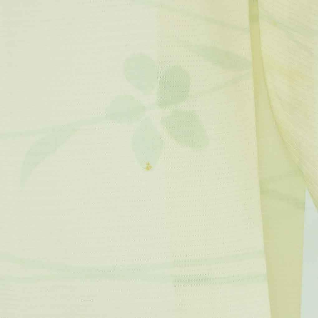 長襦袢 リサイクル着物 襦袢丈120cm 裄61cm 袖丈46cm 袖幅31cm レディース 花柄 裄Sサイズ 夏用 正絹（シルク）ホワイト やや難 リメイク リユース【ランクB】