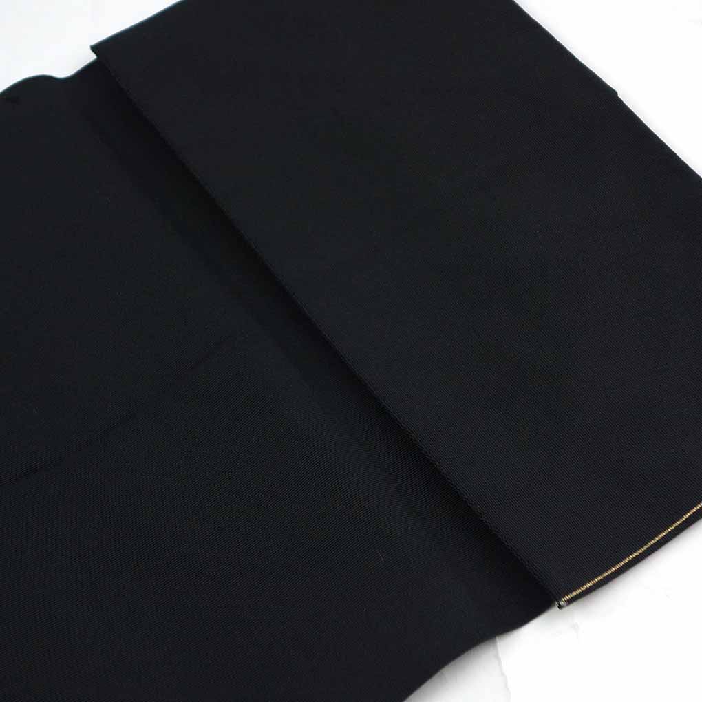 名古屋帯 リサイクル帯 幅30cm 長さ354cm レディース 花柄 秋冬春用 正絹（シルク）ブラック 美品 リメイク リユース【ランクA】