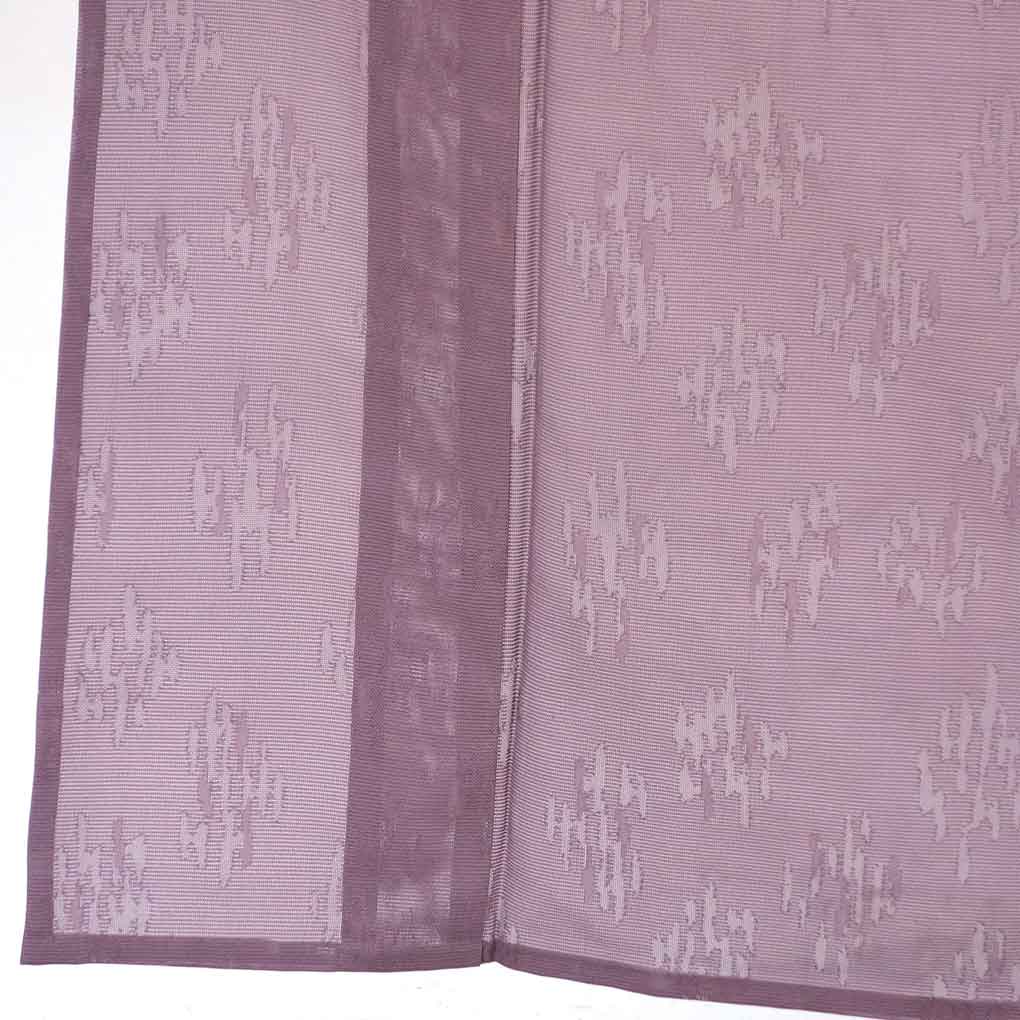 色無地 リサイクル着物 身丈157cm 裄61cm 前幅24cm 後幅29cm 袖丈47cm 袖幅30.5cm レディース 無地 裄Sサイズ 夏用 正絹（シルク）パープル 難有り リメイク リユース【ランクC】