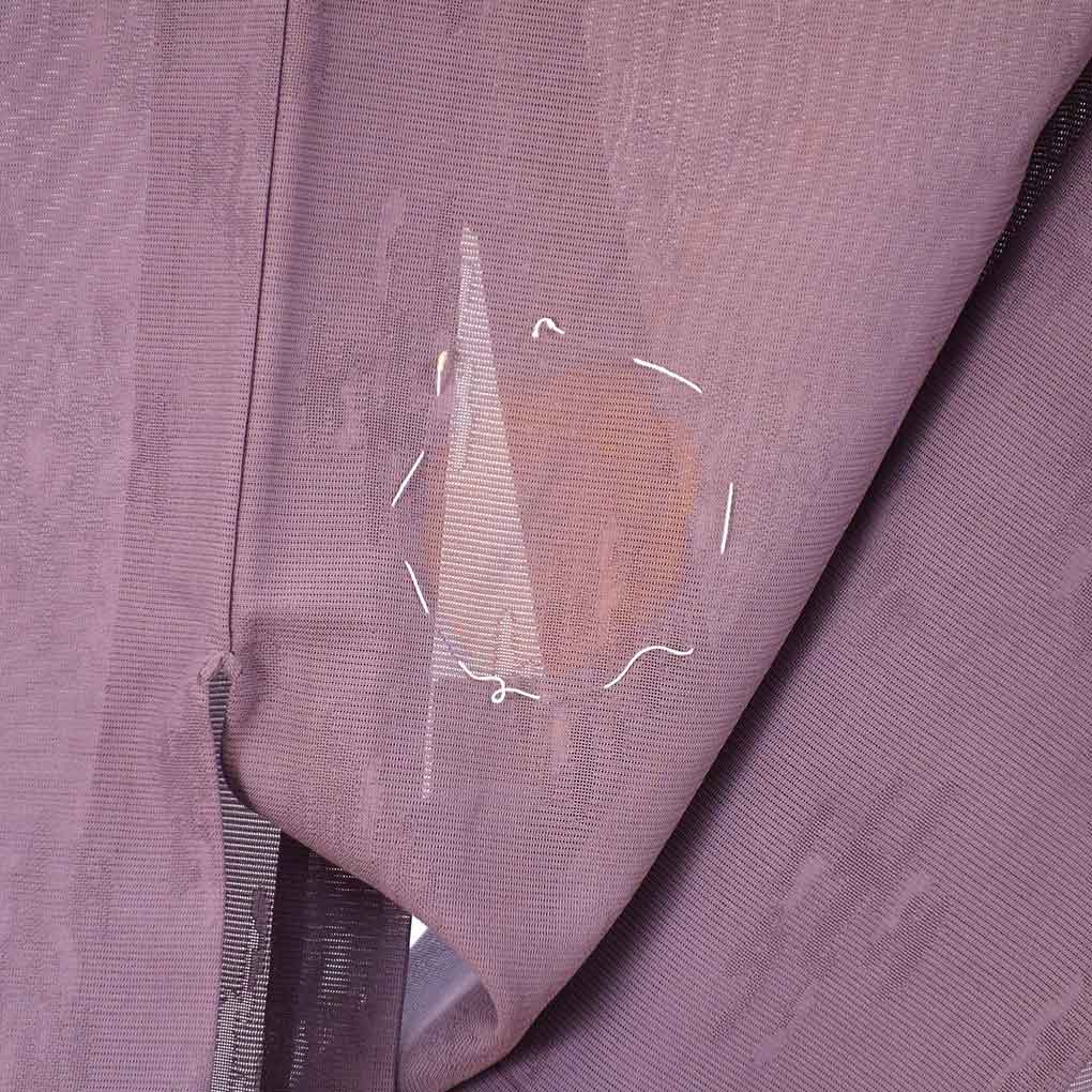 色無地 リサイクル着物 身丈157cm 裄61cm 前幅24cm 後幅29cm 袖丈47cm 袖幅30.5cm レディース 無地 裄Sサイズ 夏用 正絹（シルク）パープル 難有り リメイク リユース【ランクC】