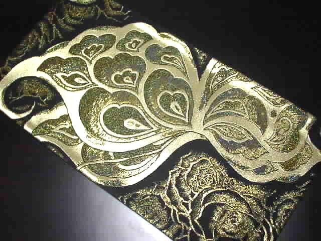 振袖用袋帯 正絹袋帯 成人式用袋帯 変わり結び用 丸帯 フォーマル用 六通柄 モダン柄  振袖 二十歳 婦人用 女性用 袷袋帯 花柄 西陣織 絹100％ 【新品】