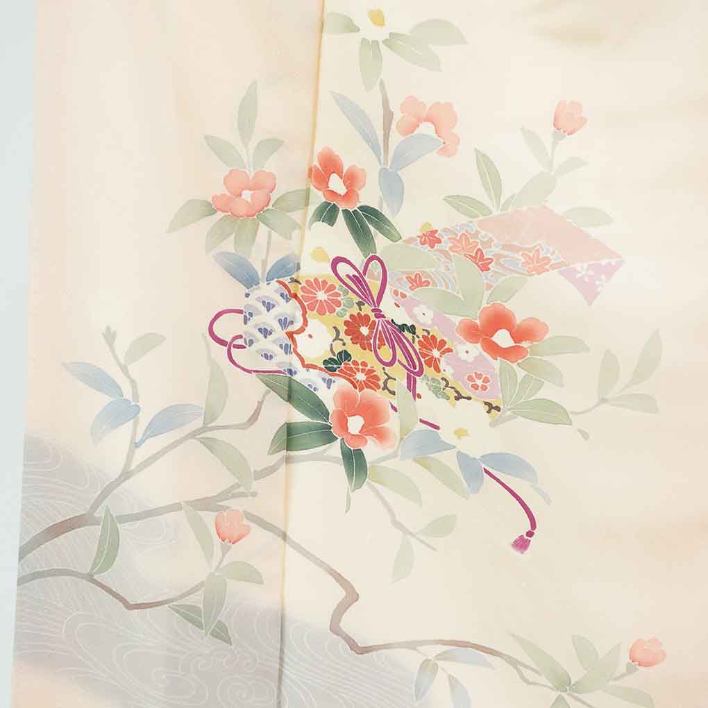 訪問着 リサイクル着物 身丈164cm 裄64cm 前幅24.5cm 後幅30cm 袖丈53cm 袖幅32cm レディース 袷 花柄 裄Mサイズ 秋冬春用 正絹（シルク）ピンク トールサイズ 美品 リメイク リユース【ランクA】