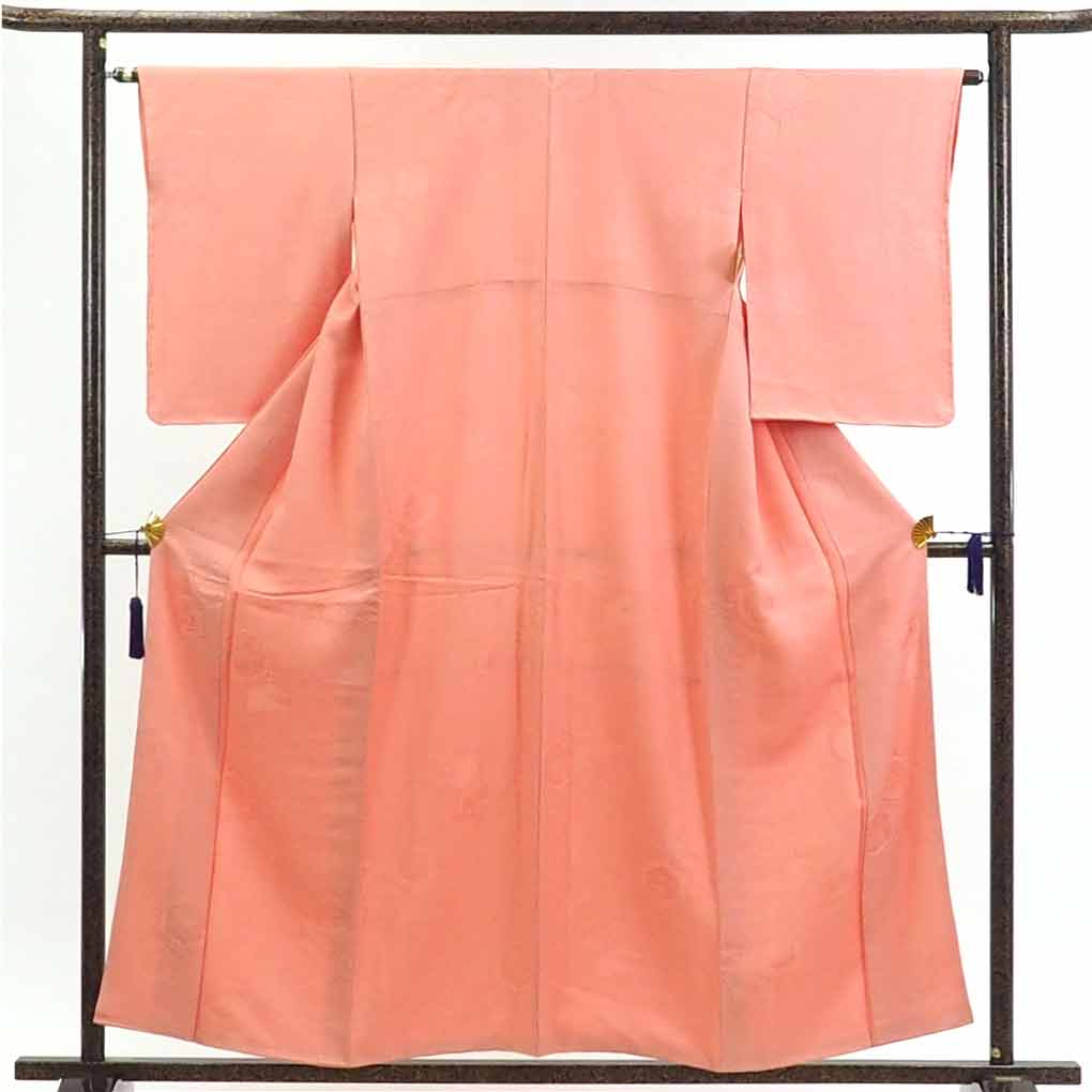 【在庫処分】リサイクル着物 色無地正絹ピンク地袷色無地未使用品レディース【裄Sサイズ】【ランクS】