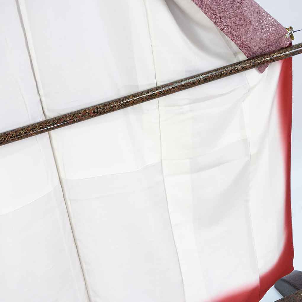 小紋 リサイクル着物 身丈154cm 裄63cm 前幅24cm 後幅29cm 袖丈48cm 袖幅33cm レディース 袷 江戸小紋 裄Mサイズ 秋冬春用 正絹（シルク）パープル 美品 リメイク リユース【ランクA】