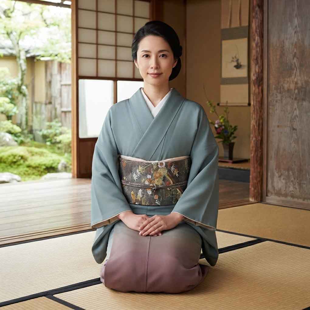 付下 リサイクル着物 身丈160cm 裄66cm 前幅26cm 後幅31cm 袖丈48cm 袖幅33cm レディース 袷 裾ぼかし 裄長 裄M-Lサイズ 秋冬春用 正絹（シルク）ブルー やや難 リメイク リユース【ランクB】