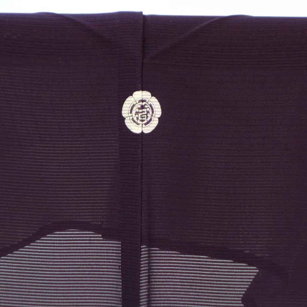 色無地 リサイクル着物 身丈162cm 裄64cm 前幅25cm 後幅29cm 袖丈49cm 袖幅33cm レディース 無地 裄Mサイズ 夏用 正絹（シルク）パープル 未使用品 リメイク リユース【ランクS】