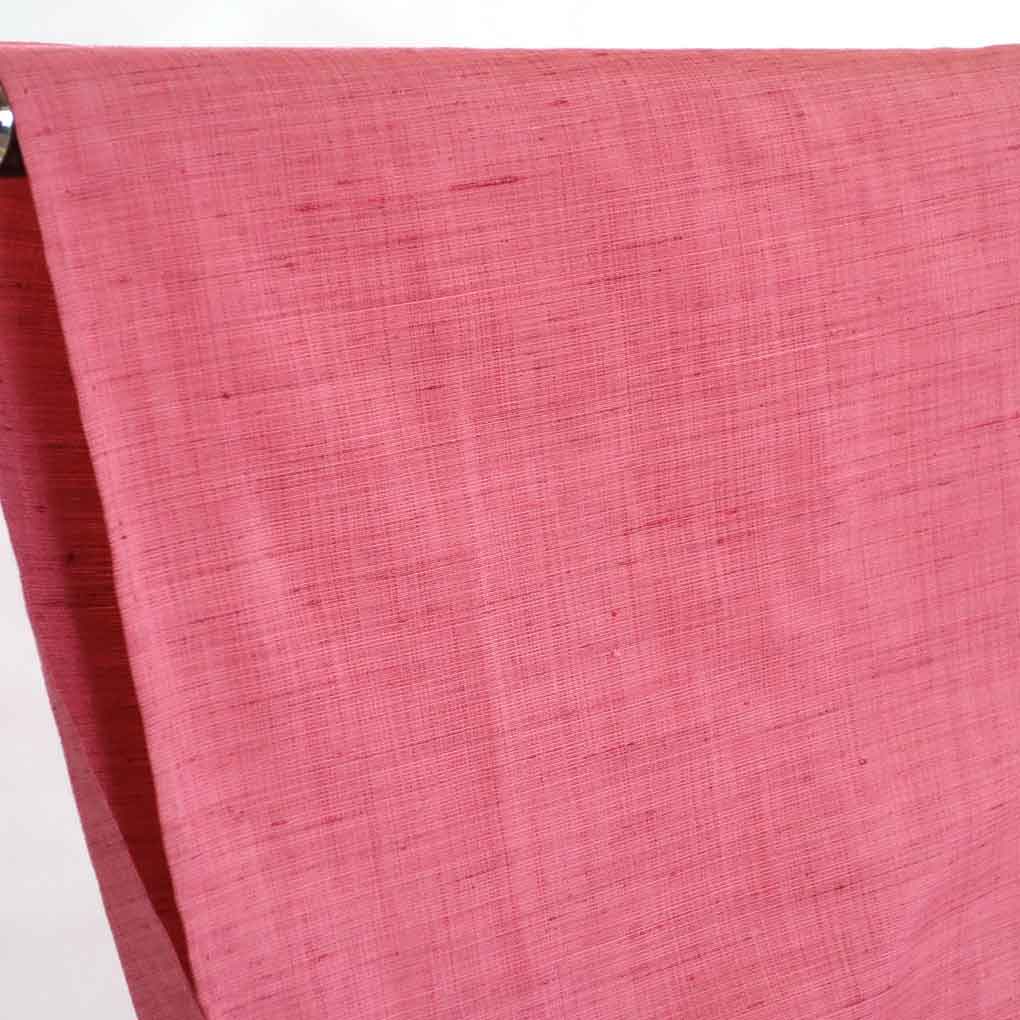 リサイクル 紬 着物 身丈159cm 裄67cm 前幅23cm 後幅29cm 袖丈48cm 袖幅34cm レディース 単衣 無地 裄長 裄Lサイズ 初夏・初秋用 正絹（シルク）ピンク地 美品 リサイクル リメイク リユース【ランクA】