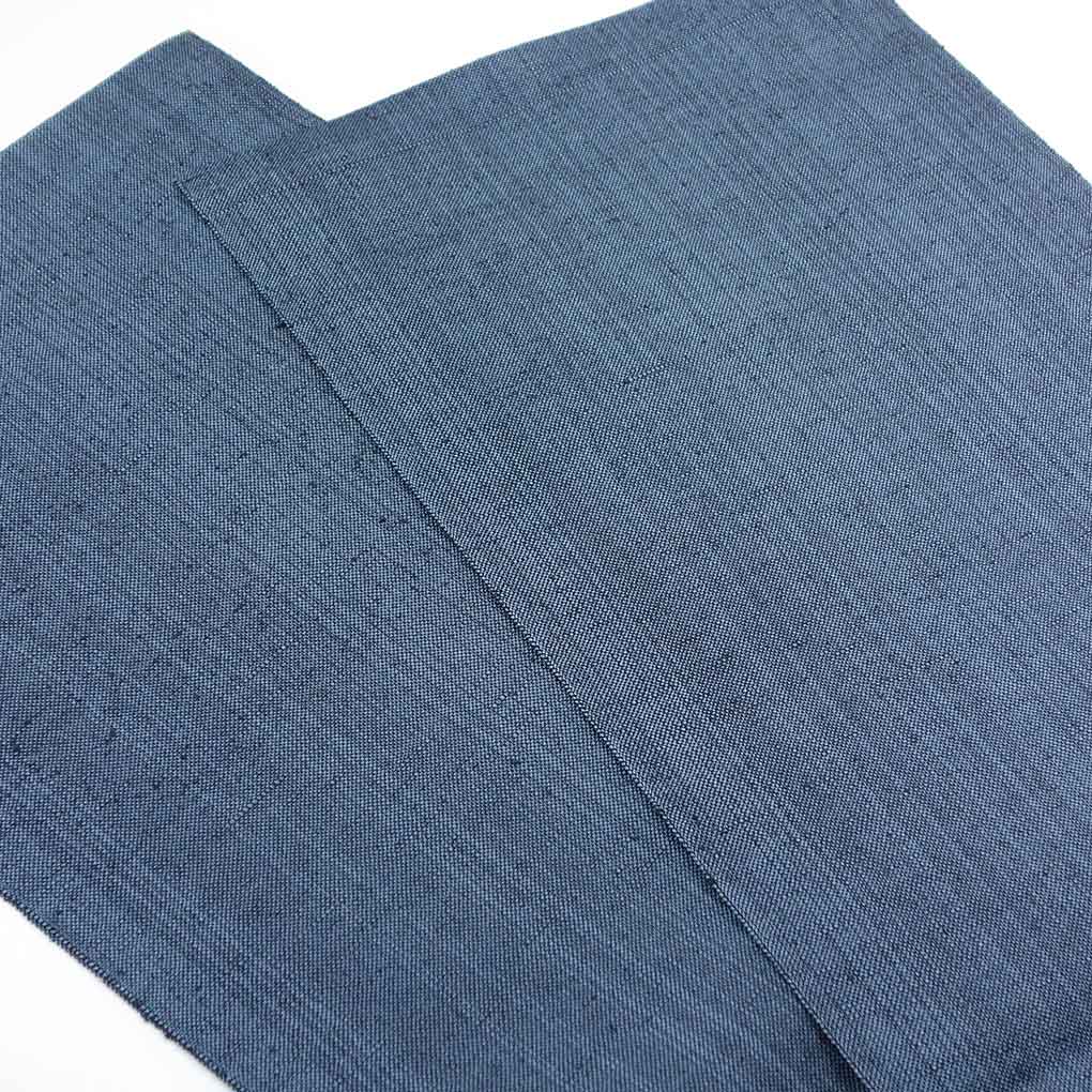 名古屋帯 リサイクル帯 幅30.5cm 長さ367cm レディース 連続模様 秋冬春用 正絹（シルク）ネイビー 美品 リメイク リユース【ランクA】