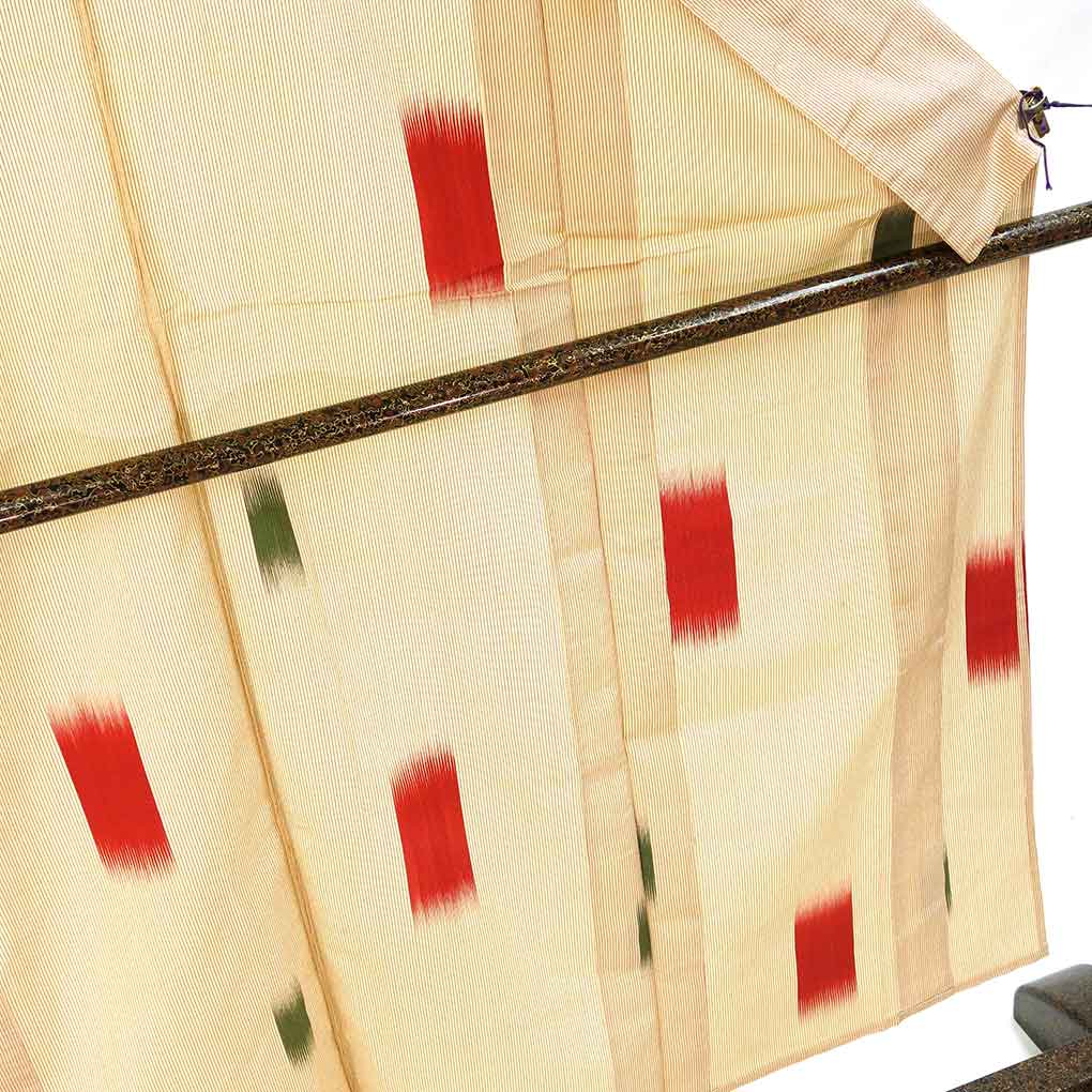 紬 リサイクル着物 身丈154cm 裄62cm 前幅23.5cm 後幅29.5cm 袖丈49cm 袖幅32cm レディース 単衣 縞 裄Sサイズ 初夏・初秋用 正絹（シルク）ブラウン 難有り リメイク リユース【ランクC】