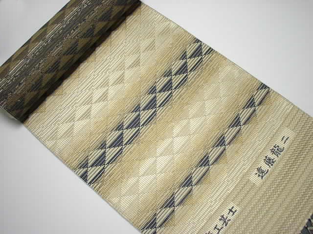 伝統工芸士遠藤龍二作本築博多八寸名古屋帯（袋名古屋帯）【新品】