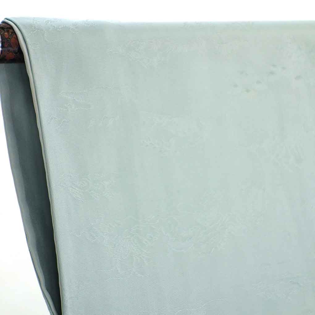 色無地 リサイクル着物 身丈150cm 裄68cm 前幅25cm 後幅30cm 袖丈46cm 袖幅34.5cm レディース 袷 無地 裄長 裄Lサイズ 秋冬春用 正絹（シルク）ブルー 難有り リメイク リユース【ランクC】