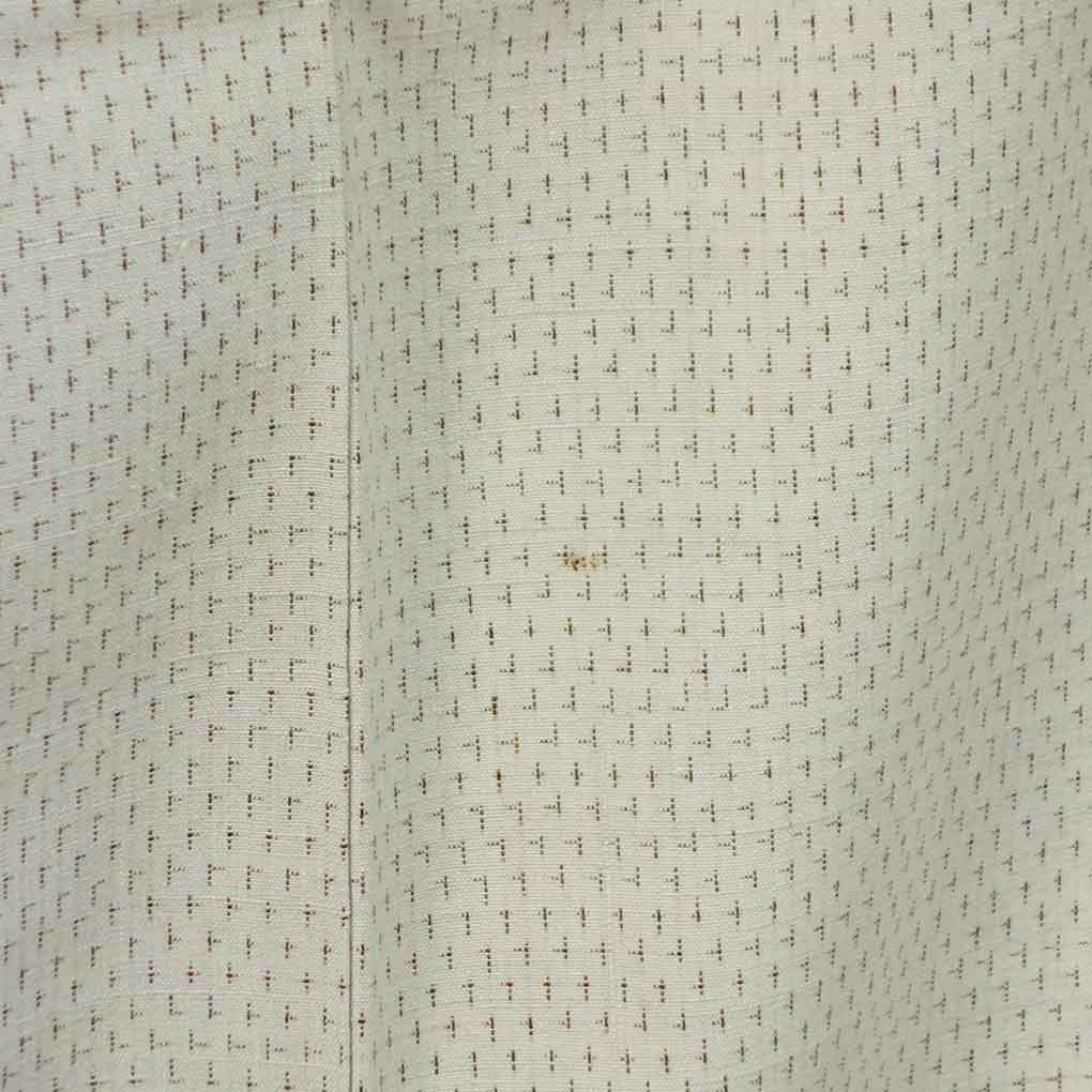 紬 リサイクル着物 身丈155cm 裄63cm 前幅23cm 後幅29cm 袖丈49cm 袖幅33cm レディース 袷 絣模様 裄Mサイズ 秋冬春用 正絹（シルク）グレー やや難 リメイク リユース【ランクB】