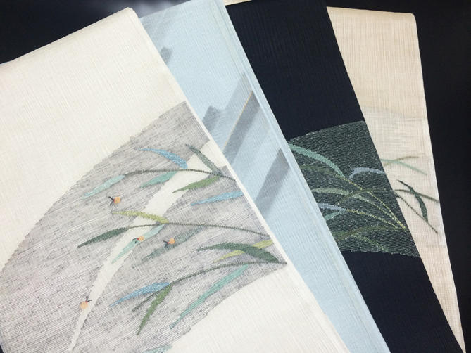 正絹夏物紗フォーマル・カジュアル兼用袋帯（未仕立て品）【新品】