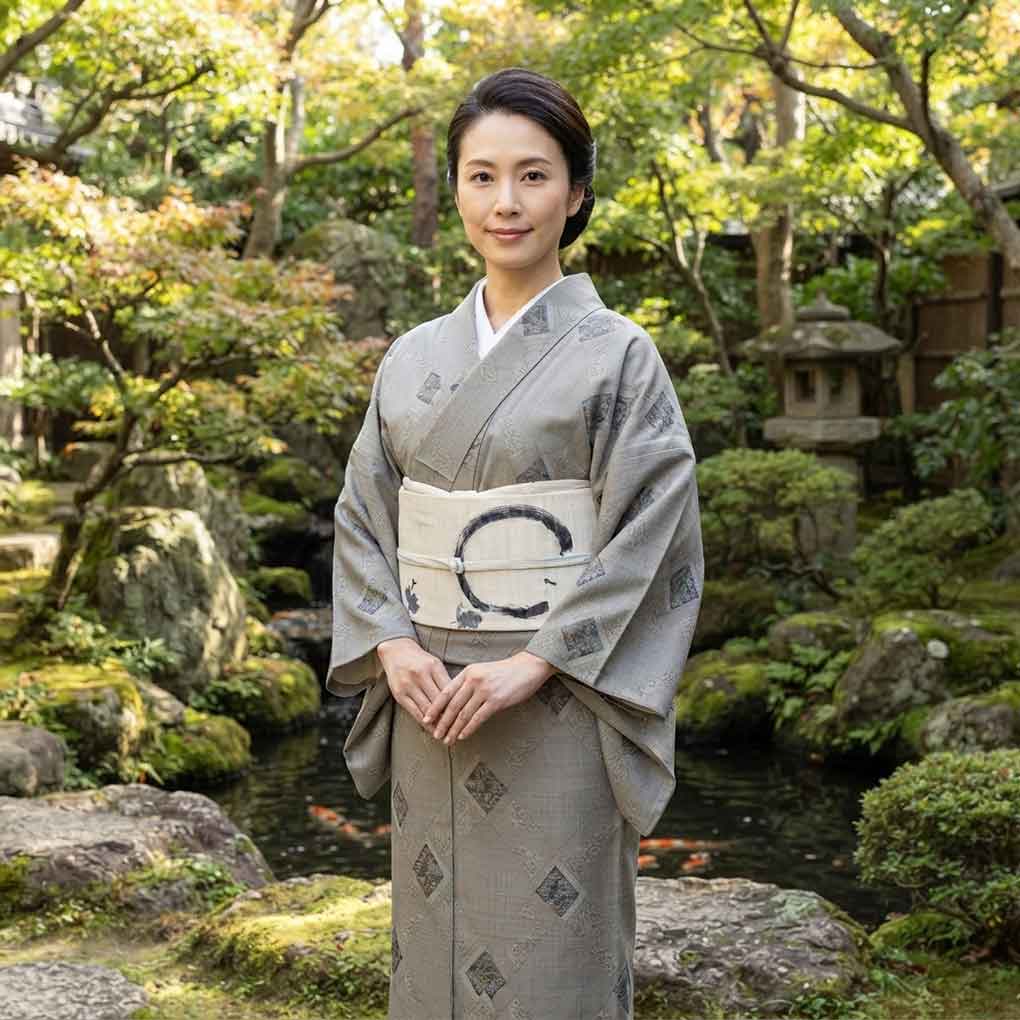 紬 リサイクル着物 身丈156cm 裄66cm 前幅25cm 後幅30cm 袖丈49cm 袖幅33cm レディース 袷 花柄 裄長 裄M-Lサイズ 秋冬春用 正絹（シルク）ブラウン 美品 大島紬 リメイク リユース【ランクA】