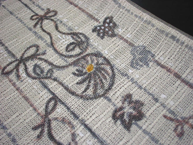 落ち着いた抹茶色カジュアル用袋帯【新品】