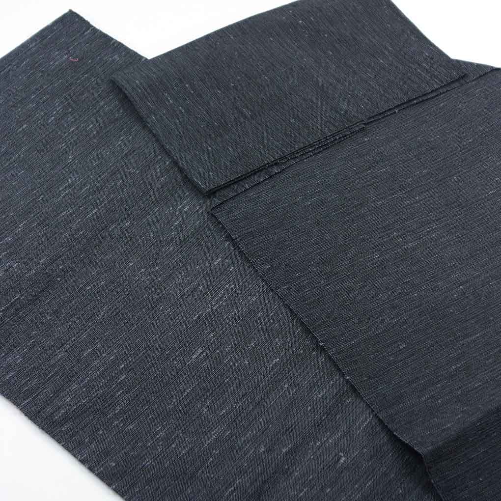 名古屋帯 リサイクル帯 幅29cm 長さ345cm レディース 鳥柄 秋冬春用 正絹（シルク）ブラック 美品 リメイク リユース【ランクA】