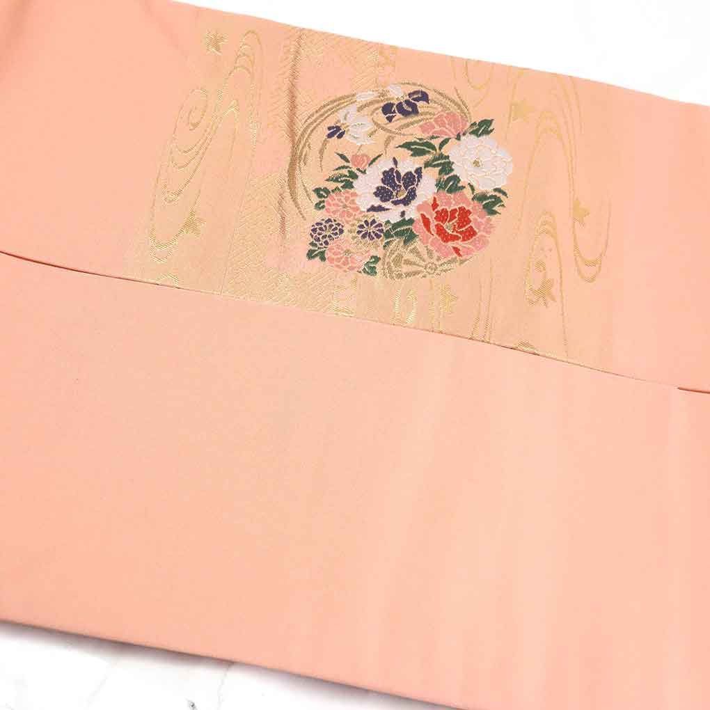 リサイクル 名古屋帯 幅32.5cm 長さ353cm レディース 花柄 秋冬