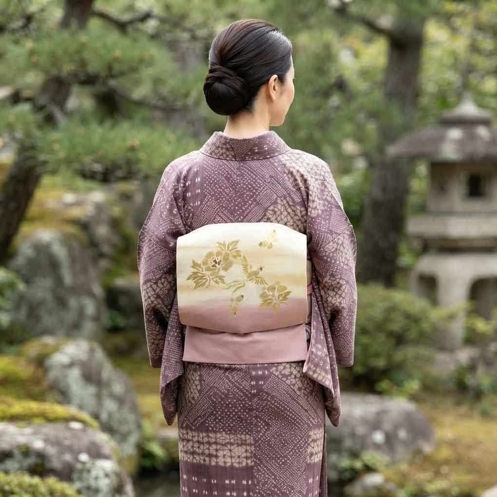 名古屋帯 リサイクル帯 幅30.5cm 長さ382cm レディース 鳳凰 秋冬春用 正絹（シルク）ピンク 美品 リメイク リユース【ランクA】