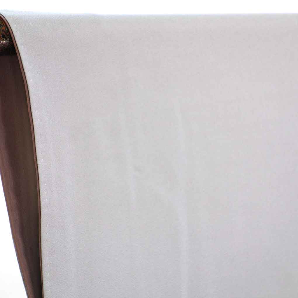 訪問着 リサイクル着物 身丈159cm 裄63cm 前幅24cm 後幅30cm 袖丈48cm 袖幅33cm レディース 袷 松葉 裄Mサイズ 秋冬春用 正絹（シルク）グレー やや難 リメイク リユース【ランクB】