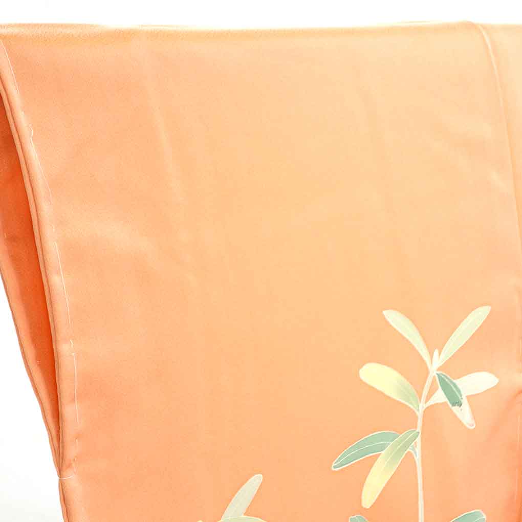 訪問着 リサイクル着物 身丈161cm 裄64cm 前幅24cm 後幅30cm 袖丈56cm 袖幅32cm レディース 袷 花柄 裄Mサイズ 秋冬春用 正絹（シルク）ピンク 未使用品 リメイク リユース【ランクS】