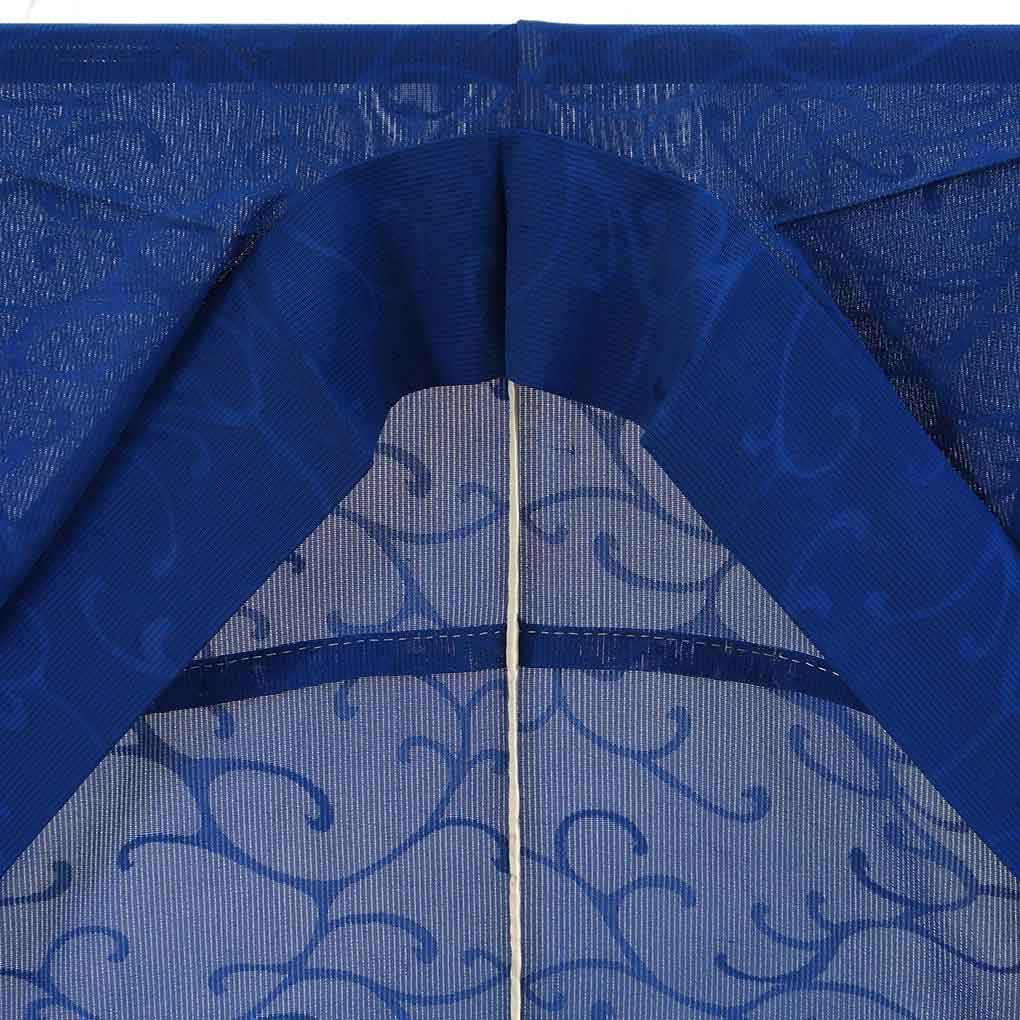 小紋 リサイクル着物 身丈149cm 裄61cm 前幅22cm 後幅28cm 袖丈49cm 袖幅31cm レディース 唐草 裄Sサイズ 夏用 正絹（シルク）ネイビー 美品 リメイク リユース【ランクA】
