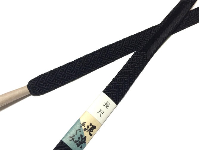着物　喪服　新品未使用　しつけ付き【帯あげ　帯締め　新品】 ゆうパケット便対応可 】帯締め 喪服用 冬物 帯〆 長尺 黒 手
