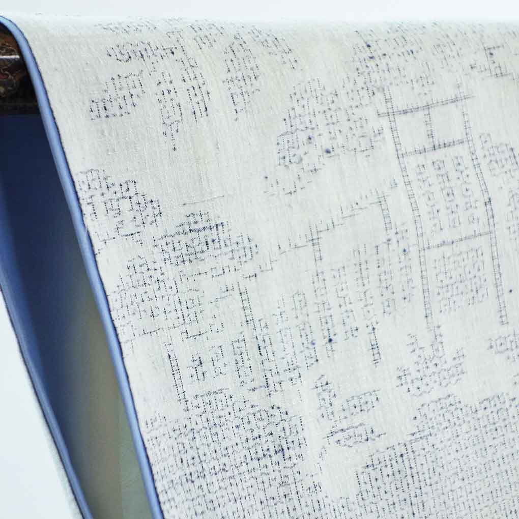 紬 リサイクル着物 身丈153cm 裄67cm 前幅23cm 後幅27.5cm 袖丈45cm 袖幅32cm レディース 袷 雲取り 裄長 裄Lサイズ 秋冬春用 正絹（シルク）グレー やや難 リメイク リユース【ランクB】