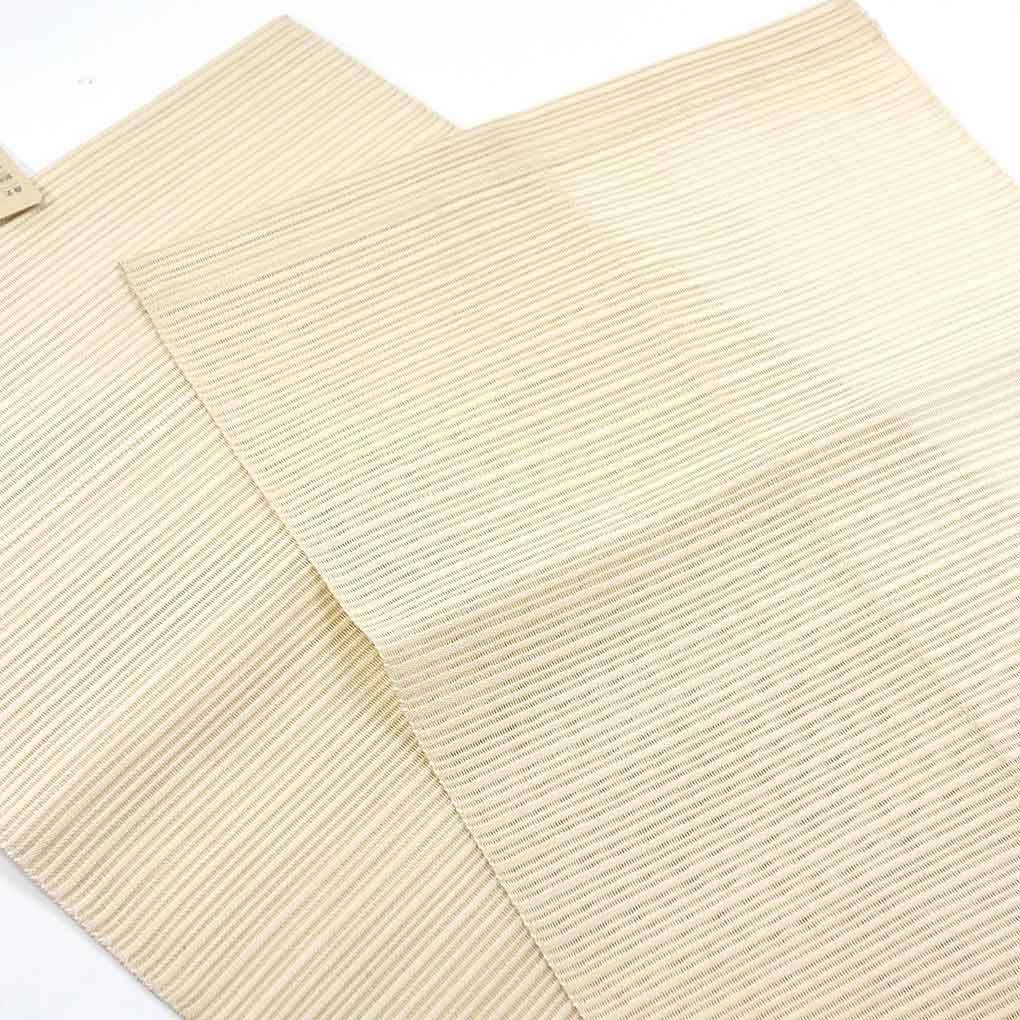 名古屋帯 リサイクル帯 幅30cm 長さ352cm レディース 抽象柄 夏用 正絹（シルク）ホワイト やや難 リメイク リユース【ランクB】
