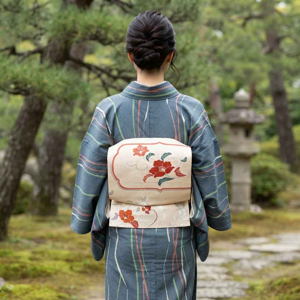 名古屋帯 リサイクル帯 幅30.5cm 長さ359cm レディース 花柄 秋冬春用 正絹（シルク）ピンク 未使用品 リメイク リユース【ランクS】