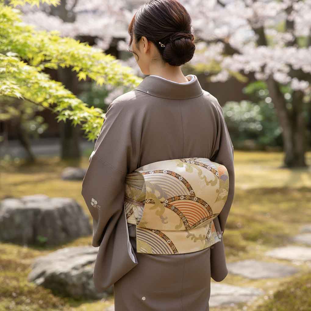 袋帯 リサイクル帯 幅30.5cm 長さ433cm レディース 波頭 秋冬春用 正絹（シルク）ピンク 未使用品 リメイク リユース【ランクS】