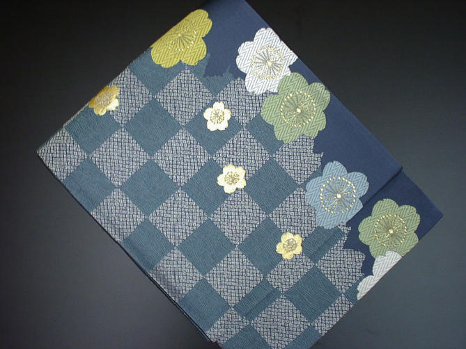 市松の振袖用袋帯／小紋・紬などにもどうぞ【！】【新品】