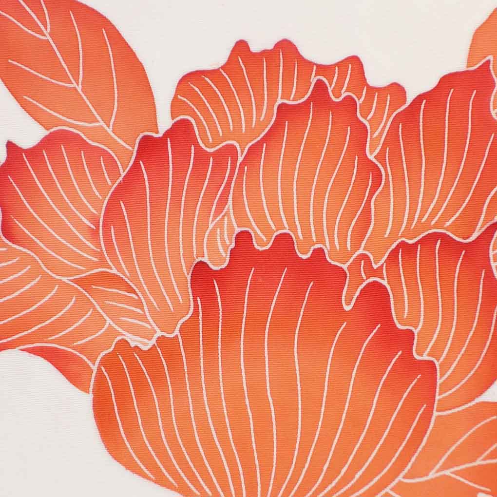 名古屋帯 リサイクル帯 幅30.5cm 長さ364cm レディース 花柄 秋冬春用 正絹(シルク)ホワイト 未使用品 リメイク リユース【ランクS】