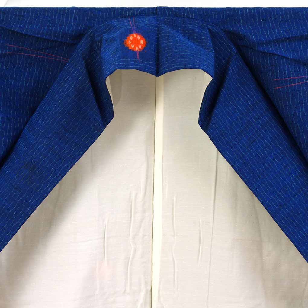 紬 リサイクル着物 身丈156cm 裄61cm 前幅23cm 後幅30cm 袖丈49cm 袖幅30cm レディース 袷 かんざし 裄Sサイズ 秋冬春用 正絹（シルク）ネイビー 未使用品 リメイク リユース【ランクS】