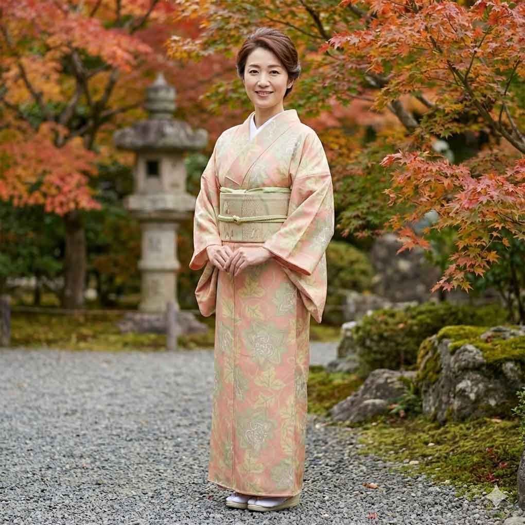 紬 リサイクル着物 身丈155cm 裄65cm 前幅24.5cm 後幅29.5cm 袖丈49cm 袖幅34cm レディース 袷 花柄 裄Mサイズ 秋冬春用 正絹（シルク）ピンク 未使用品 リメイク リユース【ランクS】