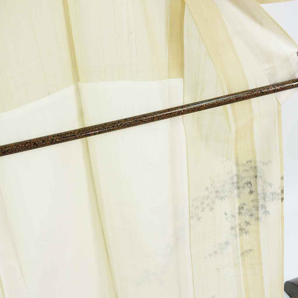 訪問着 リサイクル着物 身丈165cm 裄70cm 前幅24cm 後幅29.5cm 袖丈52cm 袖幅35cm レディース 鮎 裄長 裄L-LLサイズ 夏用 正絹（シルク）ブラウン トールサイズ 美品 作家もの リメイク リユース【ランクA】