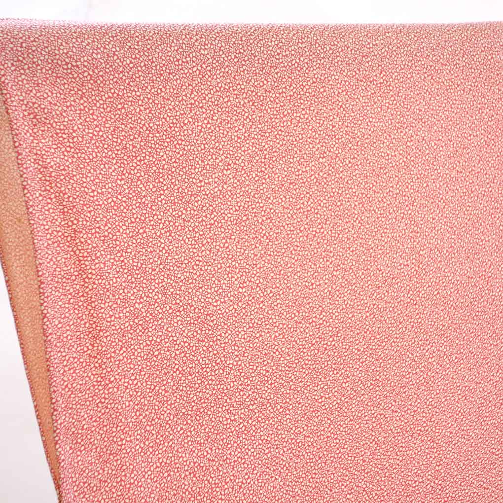 小紋 リサイクル着物 身丈162cm 裄66cm 前幅25cm 後幅31cm 袖丈49cm 袖幅33cm レディース 単衣 植物 裄長 裄M-Lサイズ 初夏・初秋用 正絹（シルク）ピンク 美品 リメイク リユース【ランクA】