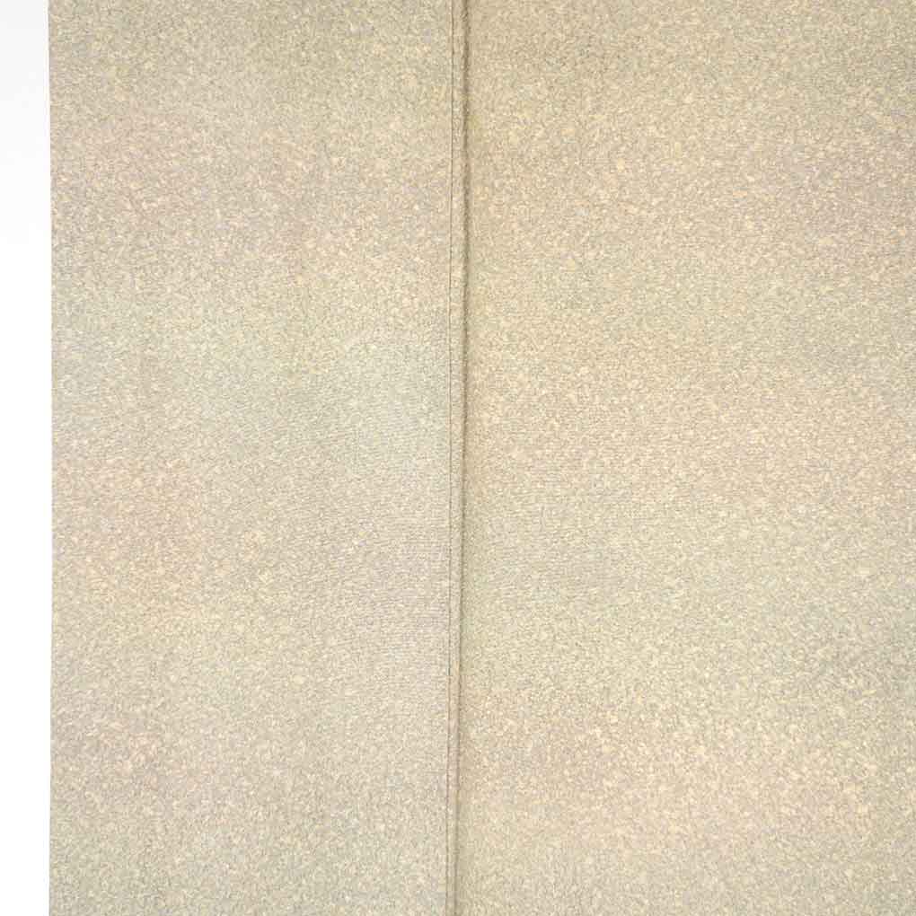小紋 リサイクル着物 身丈153cm 裄64cm 前幅22.5cm 後幅30cm 袖丈46cm 袖幅33cm レディース 袷 天目染 裄Mサイズ 秋冬春用 正絹（シルク）グリーン やや難 リメイク リユース【ランクB】