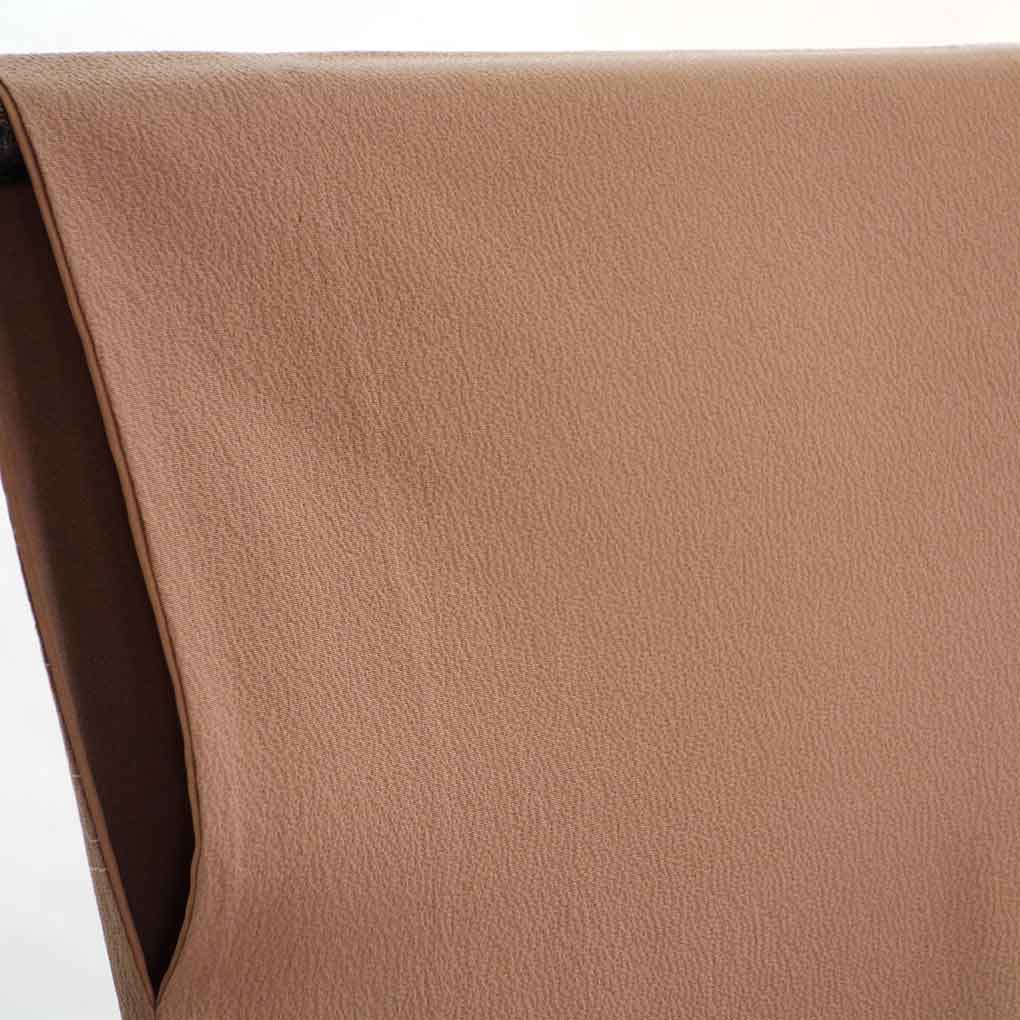 訪問着 リサイクル着物 身丈162cm 裄64cm 前幅25cm 後幅29cm 袖丈48cm 袖幅33cm レディース 袷 扇面 裄Mサイズ 秋冬春用 正絹（シルク）ブラウン 美品 リメイク リユース【ランクA】