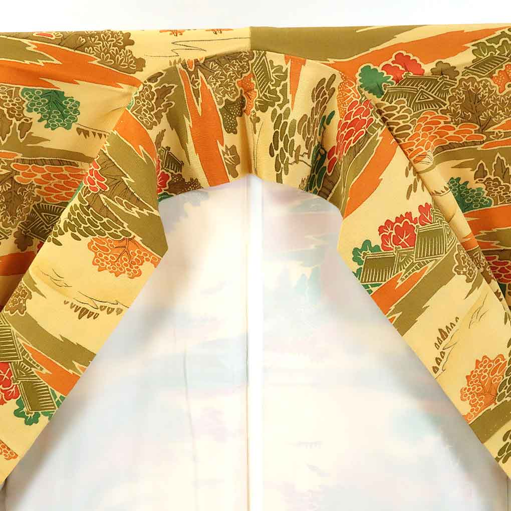 【在庫処分】リサイクル着物 小紋 / 正絹茶色地袷小紋着物 レディース 秋冬春用 シルク100% ブラウン 裄Sサイズ身丈155cm 裄62cm 前幅23cm 後幅28.5cm 袖丈56cm【ランクA】