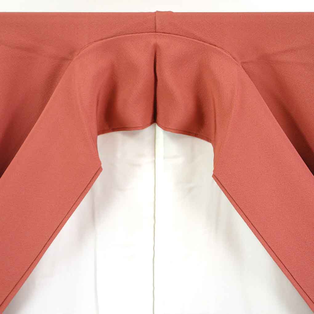 セール対象品】リサイクル 色無地 茶ローズ地 袷 横木瓜紋 正絹 着物