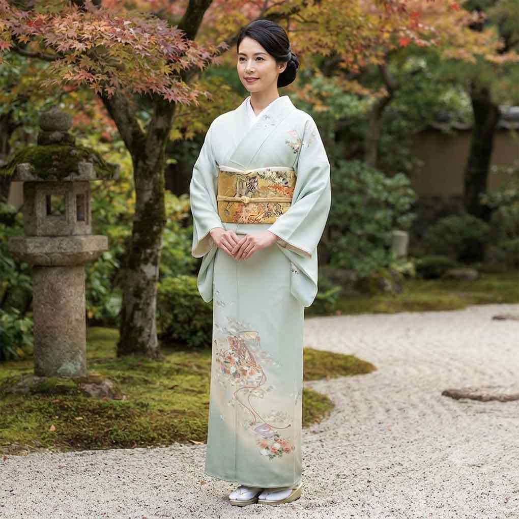 訪問着 リサイクル着物 身丈165cm 裄66cm 前幅24cm 後幅29cm 袖丈55cm 袖幅34cm レディース 袷 扇面 裄長 裄M-Lサイズ 秋冬春用 正絹(シルク)ブルー トールサイズ 未使用品 リメイク リユース【ランクS】
