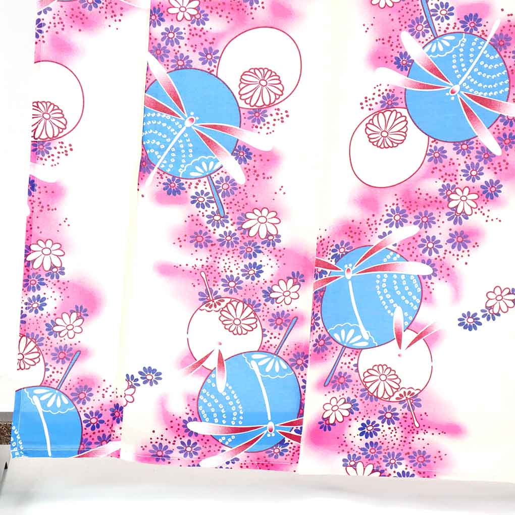 リサイクル 浴衣 薄クリーム地 勝虫柄 単衣 木綿 着物 未使用品 レディース 夏用 木綿 イエロー 裄Lサイズ トールサイズ身丈167cm 裄67cm 前幅23cm 後幅29.5cm 袖丈49cm【ランクS】