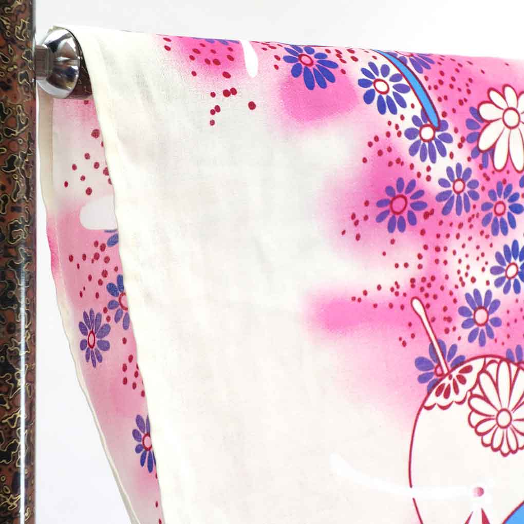 リサイクル 浴衣 薄クリーム地 勝虫柄 単衣 木綿 着物 未使用品 レディース 夏用 木綿 イエロー 裄Lサイズ トールサイズ身丈167cm 裄67cm 前幅23cm 後幅29.5cm 袖丈49cm【ランクS】