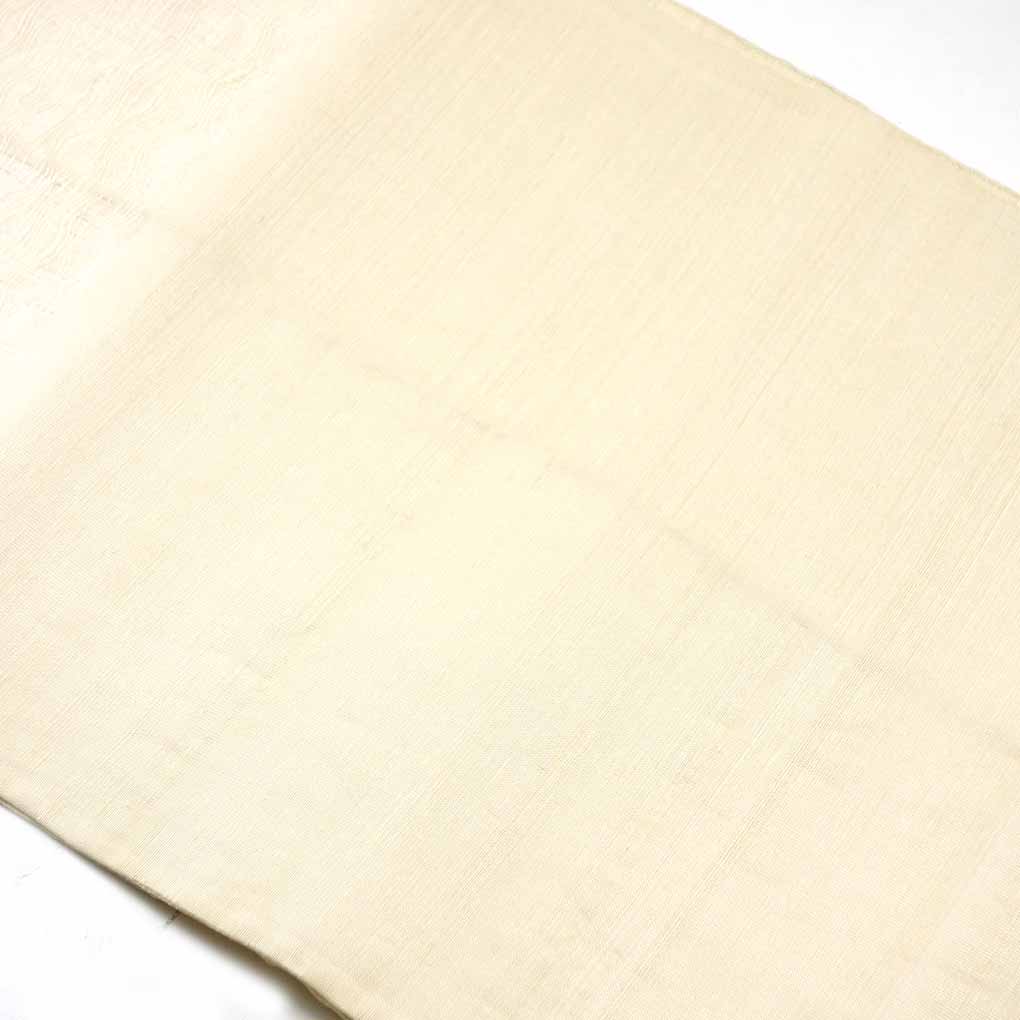 袋帯 リサイクル帯 幅31.5cm 長さ425cm レディース 鴛鴦 夏用 正絹（シルク）ホワイト 難有り リメイク リユース【ランクC】