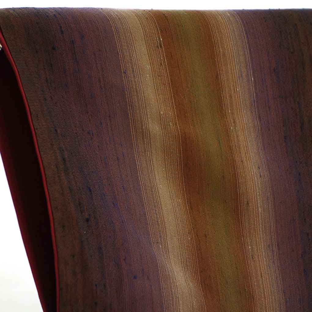 紬 リサイクル着物 身丈165cm 裄67cm 前幅24cm 後幅30cm 袖丈49cm 袖幅34cm レディース 袷 裾ぼかし 裄長 裄Lサイズ 秋冬春用 正絹（シルク）ブラウン トールサイズ 美品 リメイク リユース【ランクA】